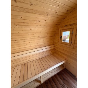 4.2m Oval Sauna + Relax Room | Luxurious Garden Sauna