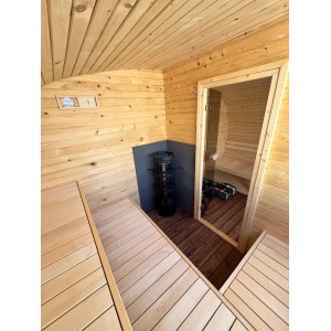 4.2m Oval Sauna + Relax Room | Luxurious Garden Sauna