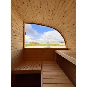 4.2m Oval Sauna + Relax Room | Luxurious Garden Sauna