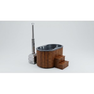 Fiberglass ofuro hot tub with external heater / 2 person hot tub