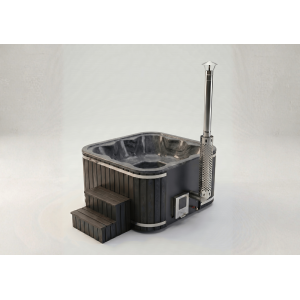 Acrylic square hot tub LOUNGE with integrated heater / 204cm Quadro