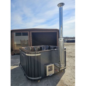 Acrylic square hot tub LOUNGE with integrated heater / 204cm Quadro
