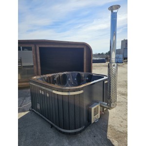 Acrylic square hot tub LOUNGE with integrated heater / 204cm Quadro