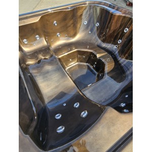 Acrylic square hot tub LOUNGE with integrated heater / 204cm Quadro