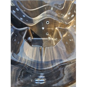 Acrylic square hot tub LOUNGE with integrated heater / 204cm Quadro