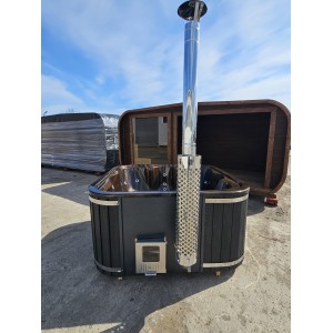 Acrylic square hot tub LOUNGE with integrated heater / 204cm Quadro