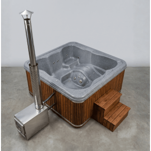 Akrilinis jacuzzi kubilas su išorine krosnele / 220cm Quadro
