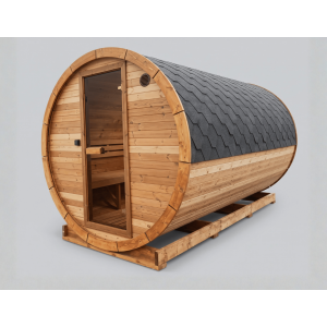 4m Barrel Sauna + Priešpirtis | Universali Lauko Pirtis