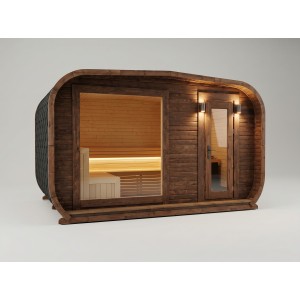 4m Lux Cube Sauna + Priešpirtis | Prabangi Lauko Pirtis