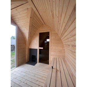 4m Leaf Sauna + Priešpirtis | Universali Lauko Pirtis