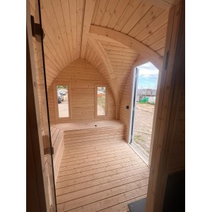 4m Leaf Sauna + Priešpirtis | Universali Lauko Pirtis