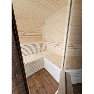 5.3 m LUX Cube 2in1 Hot Tub & Sauna | Full Wellness Set up