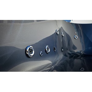 Akrilinis kvadratinis kubilas su horizon krosnele / 202cm Quadro