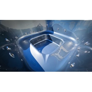 Akrilinis kvadratinis kubilas su horizon krosnele / 202cm Quadro