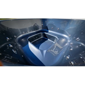 Akrilinis kvadratinis kubilas su horizon krosnele / 202cm Quadro