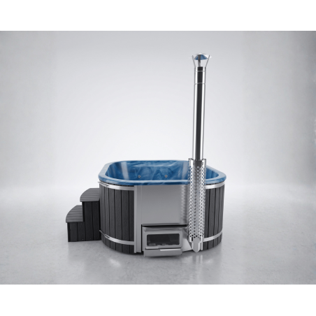 Acrylic square hot tub with horizon heater