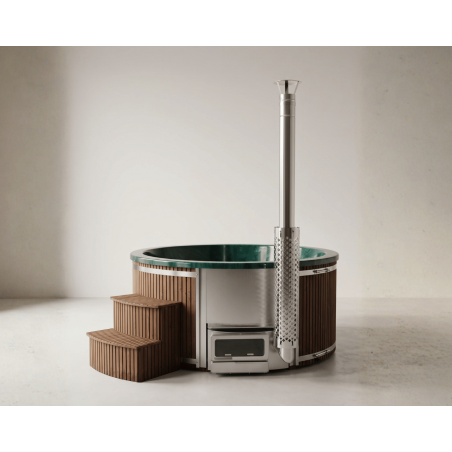 Acrylic hot tub with horizon heater