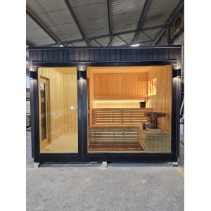 335 Frame Sauna | Insulated Outdoor Sauna with relax room