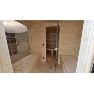 435 Frame Sauna insulated outdoor sauna with relax room