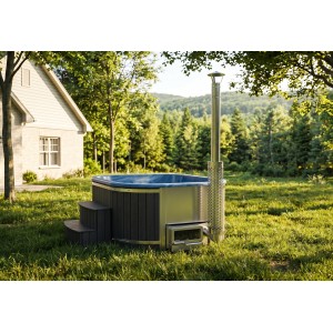 Acrylic square hot tub with horizon heater / 202cm Quadro