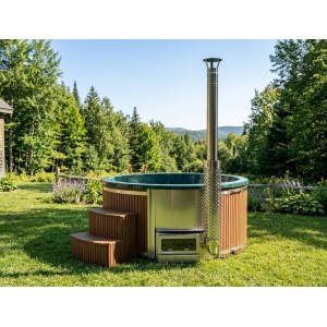 Akrilinis kubilas su horizon krosnele / 200cm - 225cm