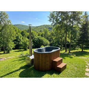 Fiberglass ofuro hot tub with external heater / 2 person hot tub