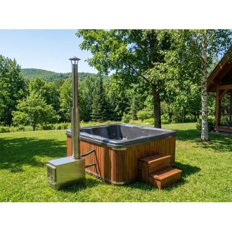 Acrylic jacuzzi with external heater