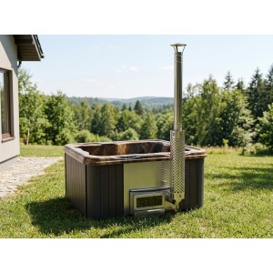Akrilinis jacuzzi kubilas su horizon krosnele / 220cm Quadro