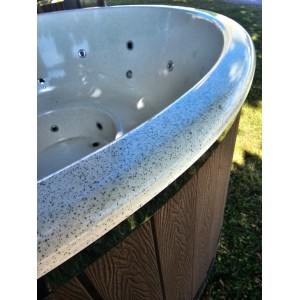 Fiberglass hot tub with external heater / 200cm - 225cm