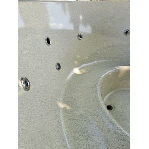 Fiberglass hot tub with external heater / 200cm - 225cm