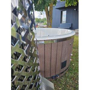 Fiberglass hot tub with external heater / 200cm - 225cm