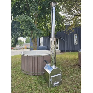 Fiberglass hot tub with external heater / 200cm - 225cm