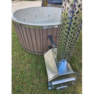 Fiberglass hot tub with external heater / 200cm - 225cm