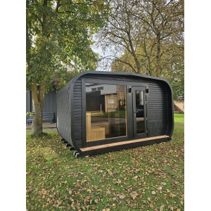 4m Lux Cube Sauna + Priešpirtis | Prabangi Lauko Pirtis