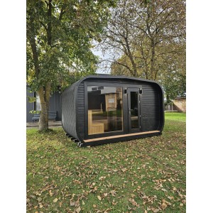 4m Lux Cube Sauna + Priešpirtis | Prabangi Lauko Pirtis
