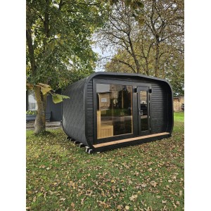4m Lux Cube Sauna + Priešpirtis | Prabangi Lauko Pirtis