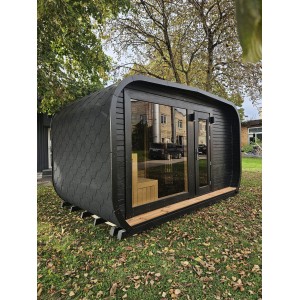 4m Lux Cube Sauna + Priešpirtis | Prabangi Lauko Pirtis