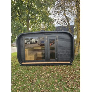 4m Lux Cube Sauna + Priešpirtis | Prabangi Lauko Pirtis