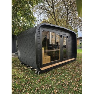 4m Lux Cube Sauna + Priešpirtis | Prabangi Lauko Pirtis