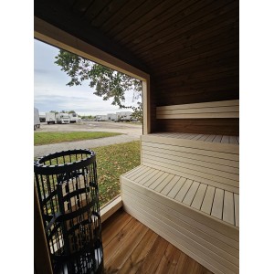 4m Lux Cube Sauna + Priešpirtis | Prabangi Lauko Pirtis
