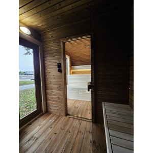 4m Lux Cube Sauna + Priešpirtis | Prabangi Lauko Pirtis