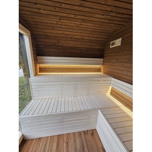 4m Lux Cube Sauna + Priešpirtis | Prabangi Lauko Pirtis