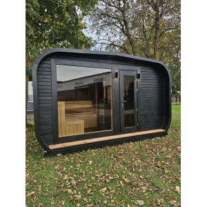 4m Lux Cube Sauna + Priešpirtis | Prabangi Lauko Pirtis