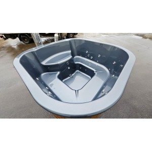 Acrylic square hot tub with integrated heater / 202cm Quadro