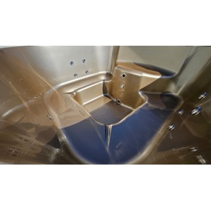 Acrylic square hot tub with integrated heater / 202cm Quadro