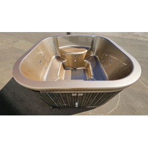 Acrylic square hot tub with integrated heater / 202cm Quadro