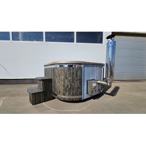 Acrylic square hot tub with integrated heater / 202cm Quadro