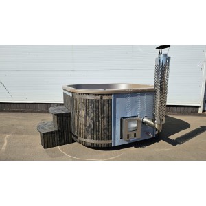 Acrylic square hot tub with integrated heater / 202cm Quadro