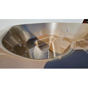 Acrylic square hot tub with integrated heater / 202cm Quadro