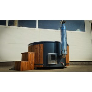 Akrilinis kubilas su integruota krosnele / 200cm - 225cm